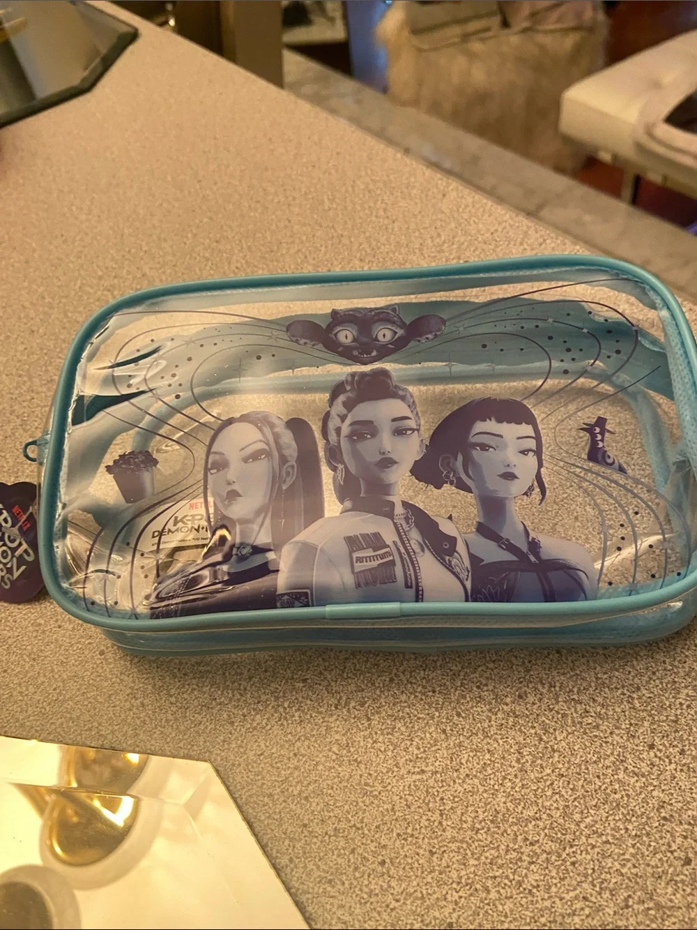 Arcane Themed Blue Transparent Travel Pouch